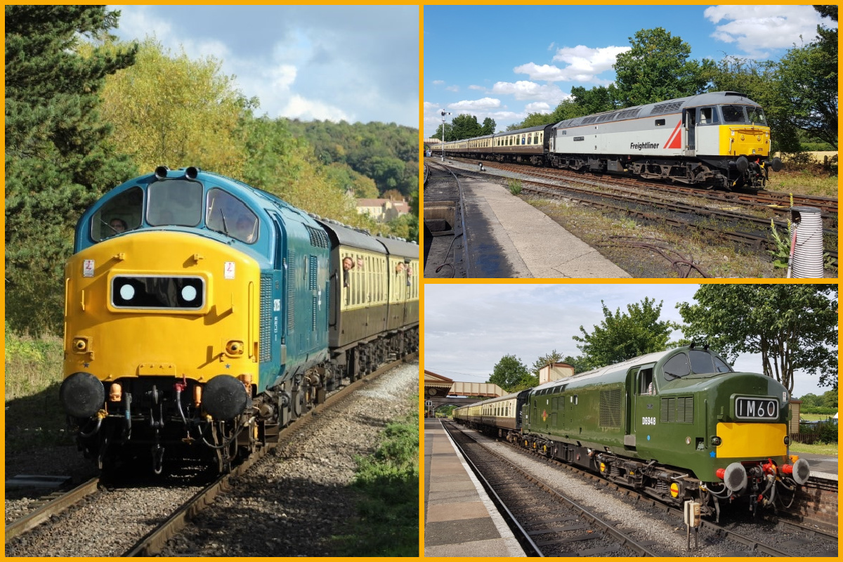 A collage of images of: English Electric Type 3 Class 37 No. 37215 by Alex Raybould, Brush Type 4 Class 47 No. 47376 and English Electric Type 3 Class 37 No. D6948 by Alex Farran.